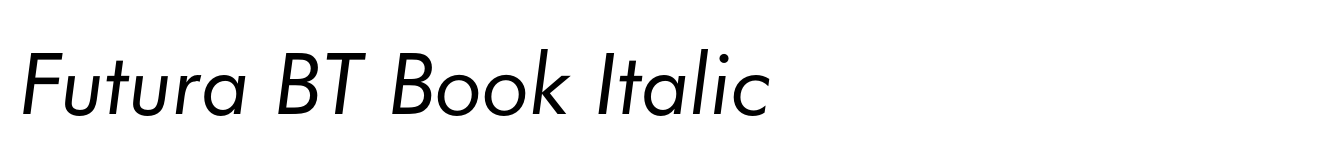 Futura BT Book Italic image
